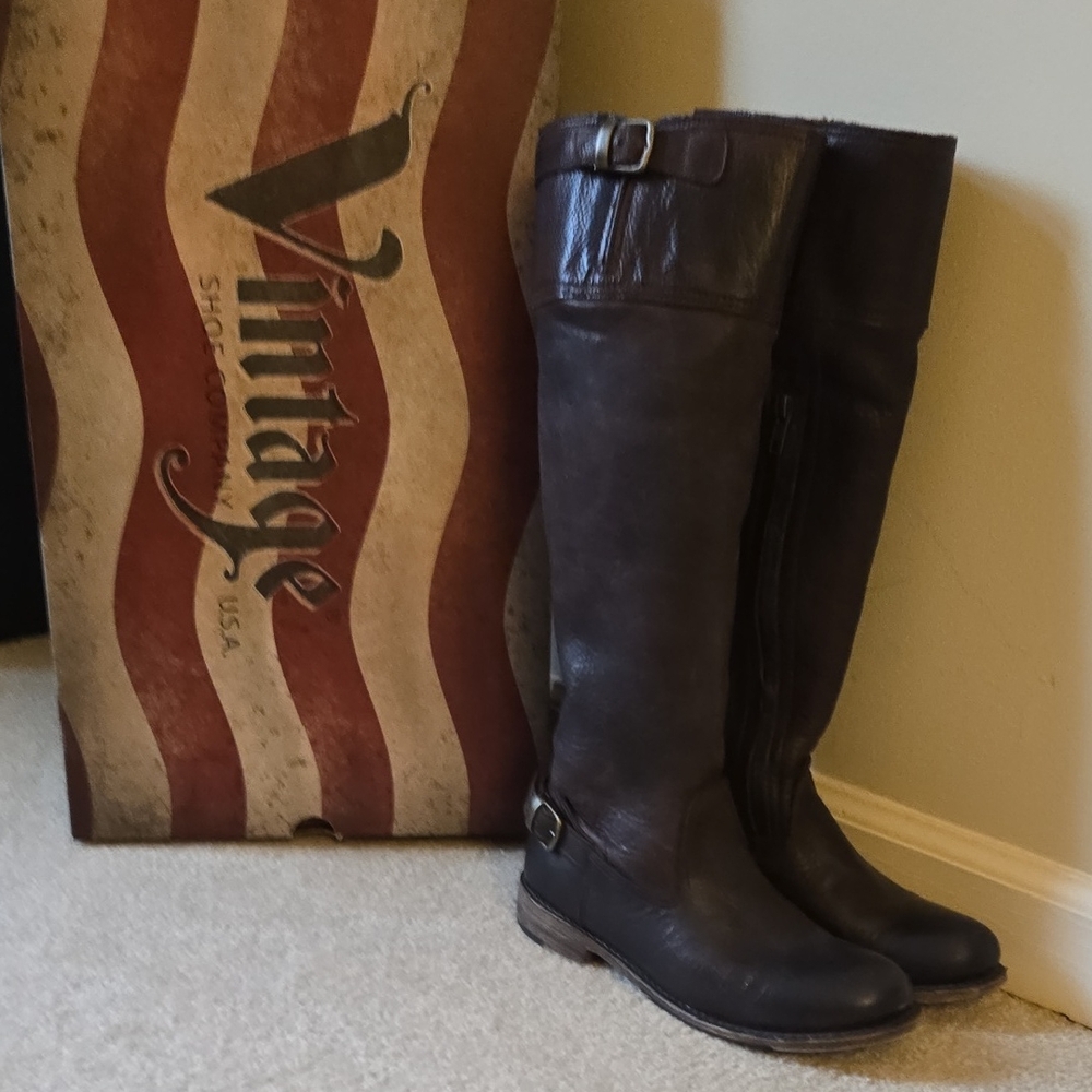 Brooks Brothers Dark Brown Knee-High Boots